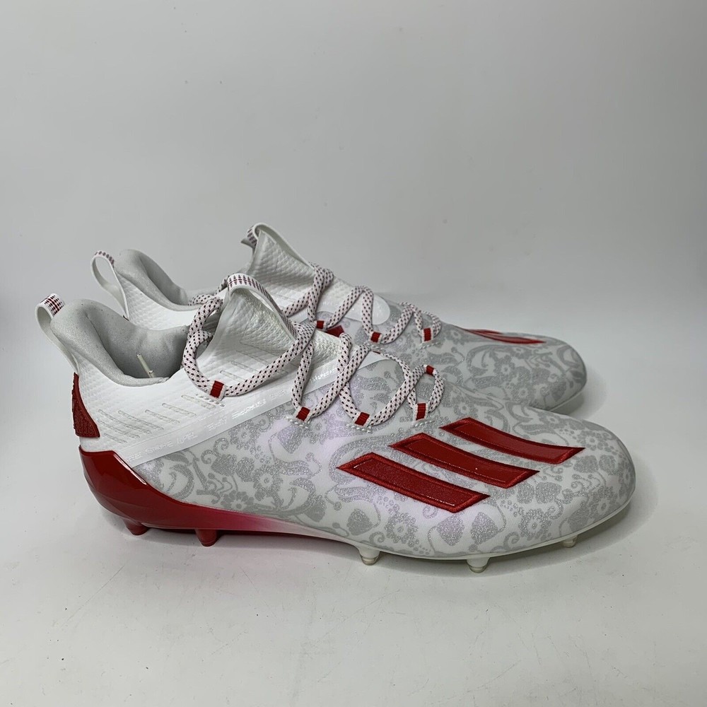 Adidas Football Cleats Adizero Reign Young King Mens Size 8.5 FU6708 Floral Red